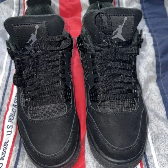 Jordan 4 black cats size 8.5 slight used (No Box) Jordan 4 Retro Black Cat (2020) Men main image 2